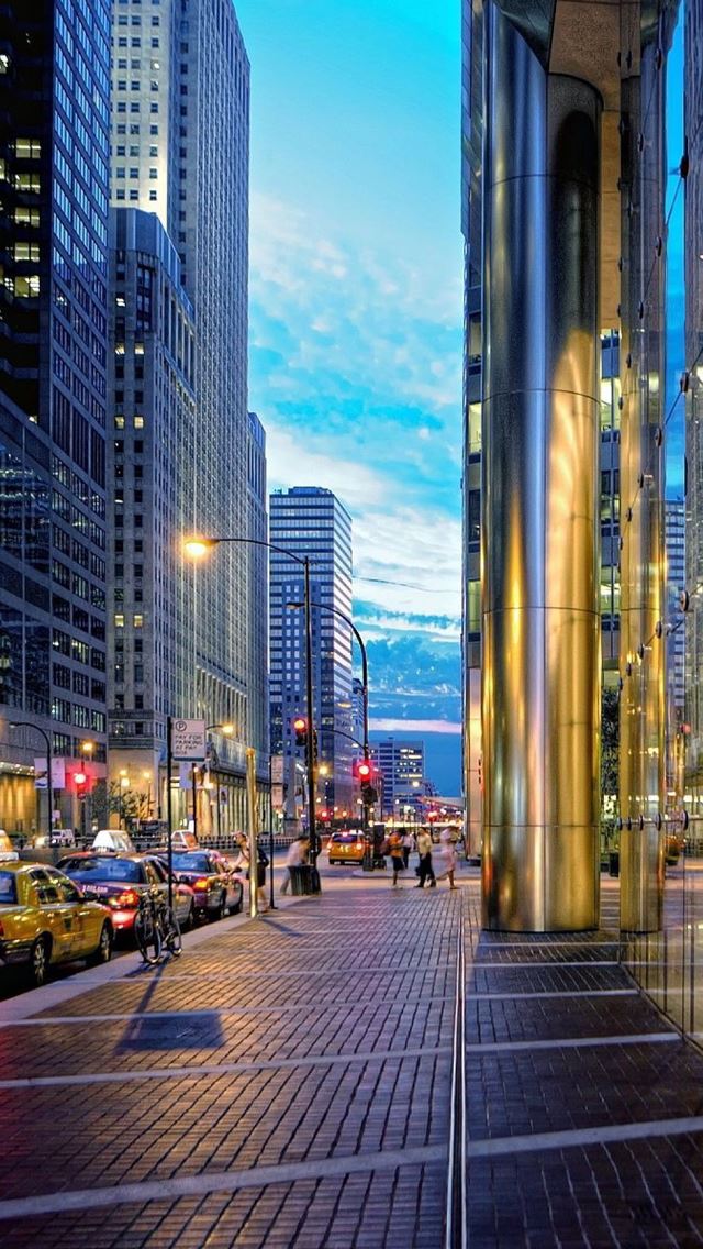 640x1136 Chicago Streets - road iPhone Wallpaper