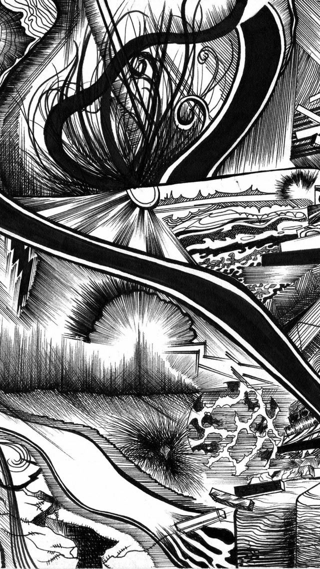 640x1136 Lines Black and white - lines iPhone Wallpaper