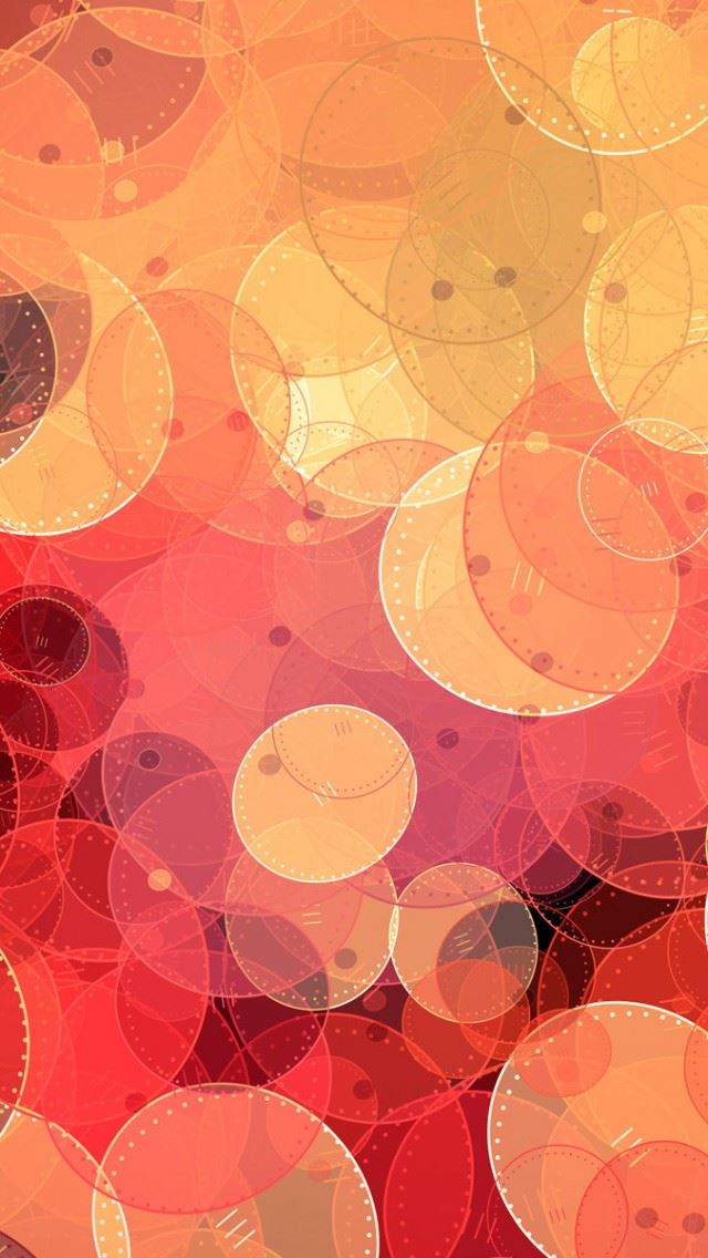 640x1136 Circle Oval Red Yellow - bubble iPhone Wallpaper