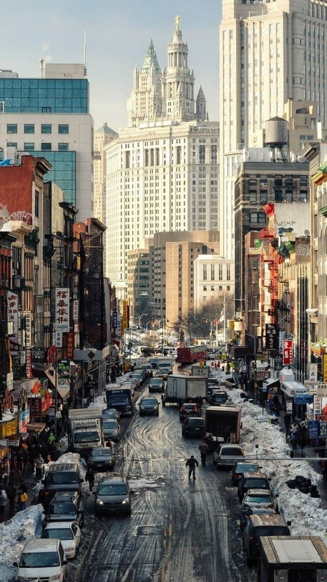 640x1136 New York Street NY USA - tower iPhone Wallpaper