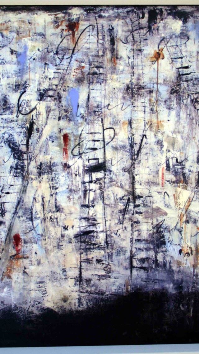 640x1136 Ladder Painting - wall iPhone Wallpaper