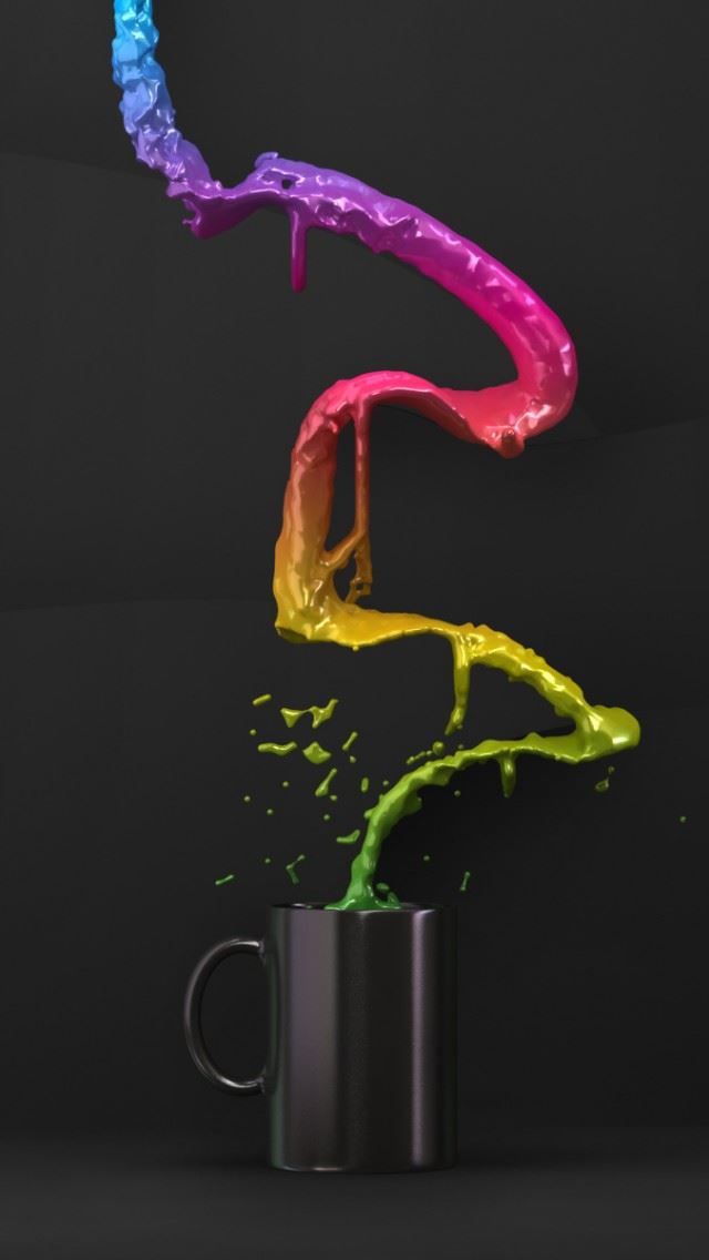 640x1136 Cup Pigment Color - droplet iPhone Wallpaper