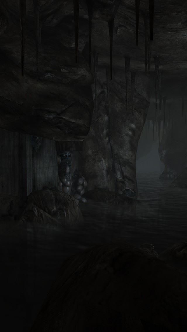 640x1136 Dark Underground Rivers - wave iPhone Wallpaper