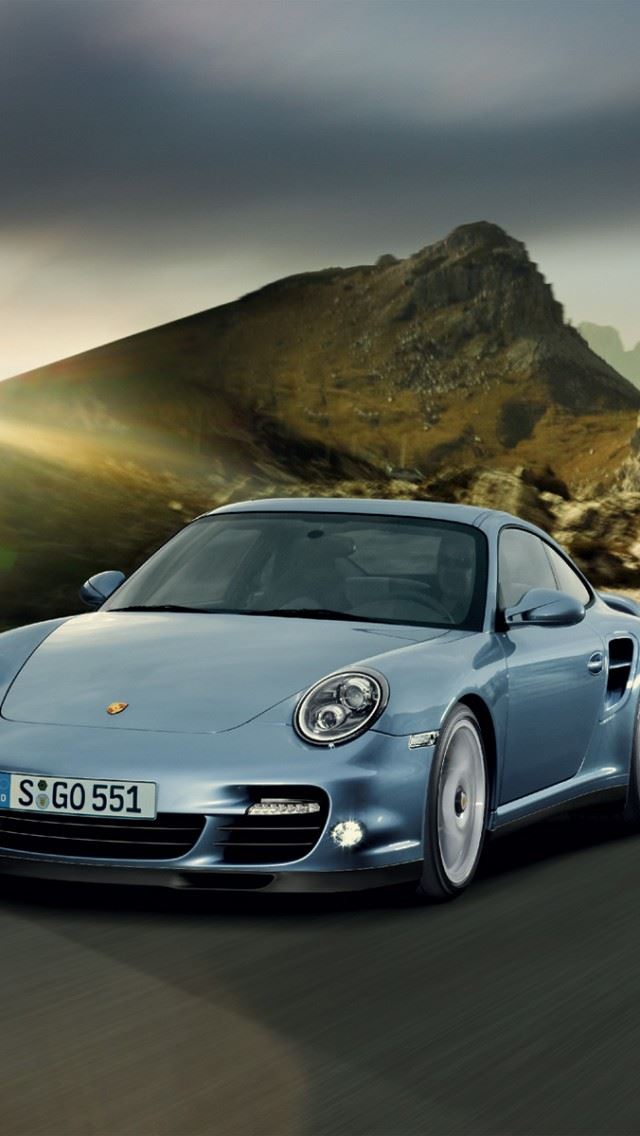 640x1136 2010 911 Turbo S - road iPhone Wallpaper