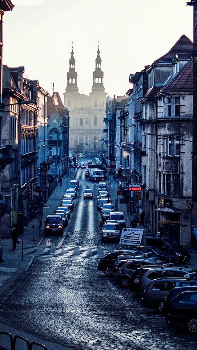 640x1136 poland car cities - sunrise iPhone Wallpaper