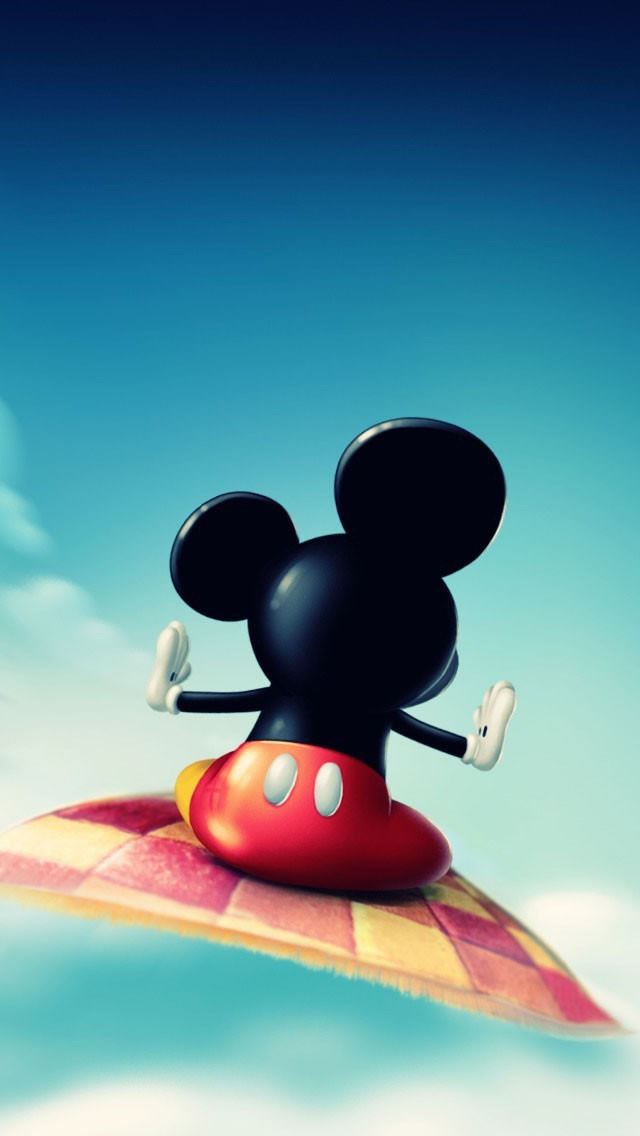640x1136 Mickey Mouse Flying -  iPhone Wallpaper