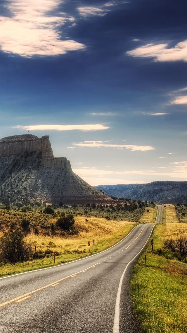 640x1136 Desert Road - road iPhone Wallpaper