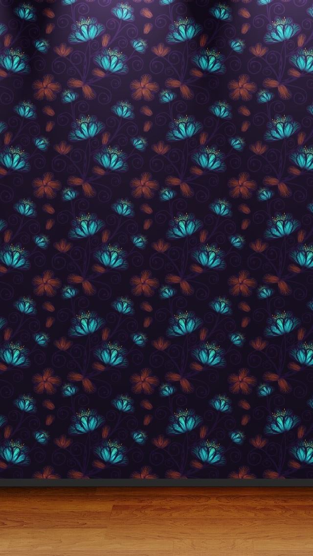 640x1136 Floral Wall Pattern - wall iPhone Wallpaper