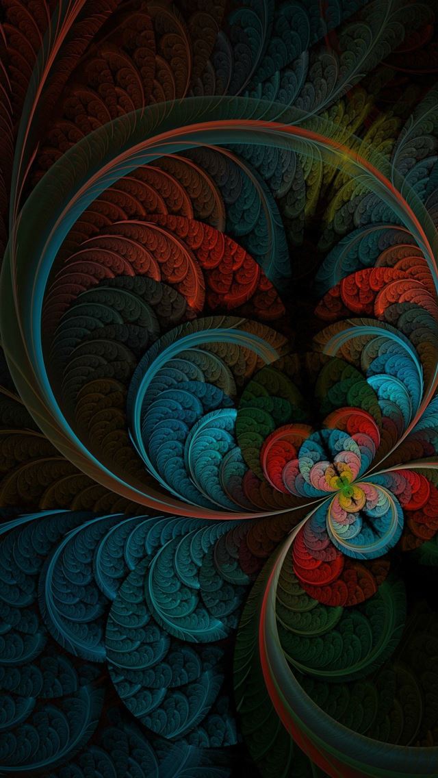 640x1136 Abstract Feather -  iPhone Wallpaper