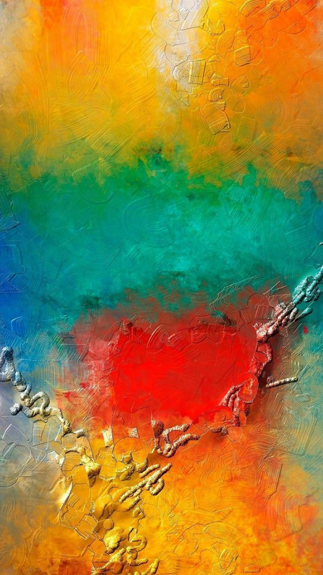 HD wallpaper: teal and multicolored painting, colors, texture, strokes,  acrylic | Wallpaper Flare