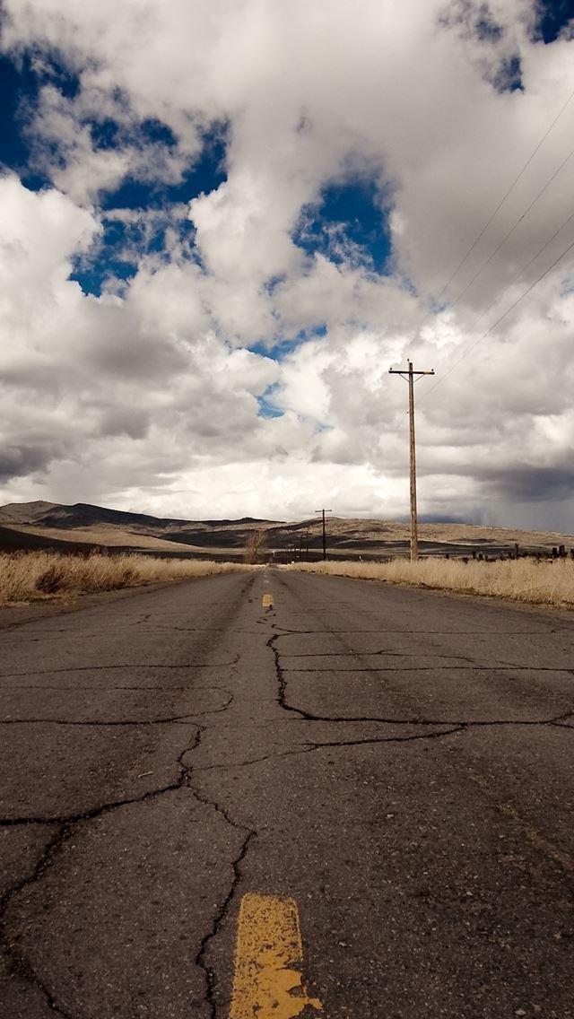 640x1136 Cracked road - cracked iPhone Wallpaper