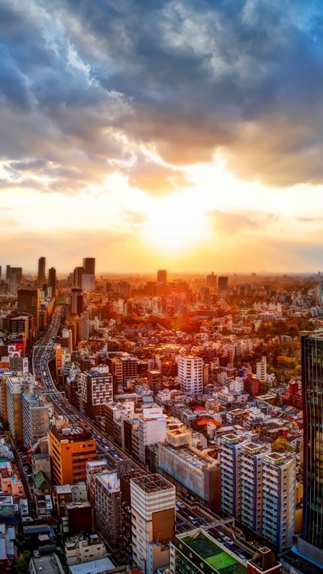 640x1136 Japan tokyo cityscapes - road iPhone Wallpaper