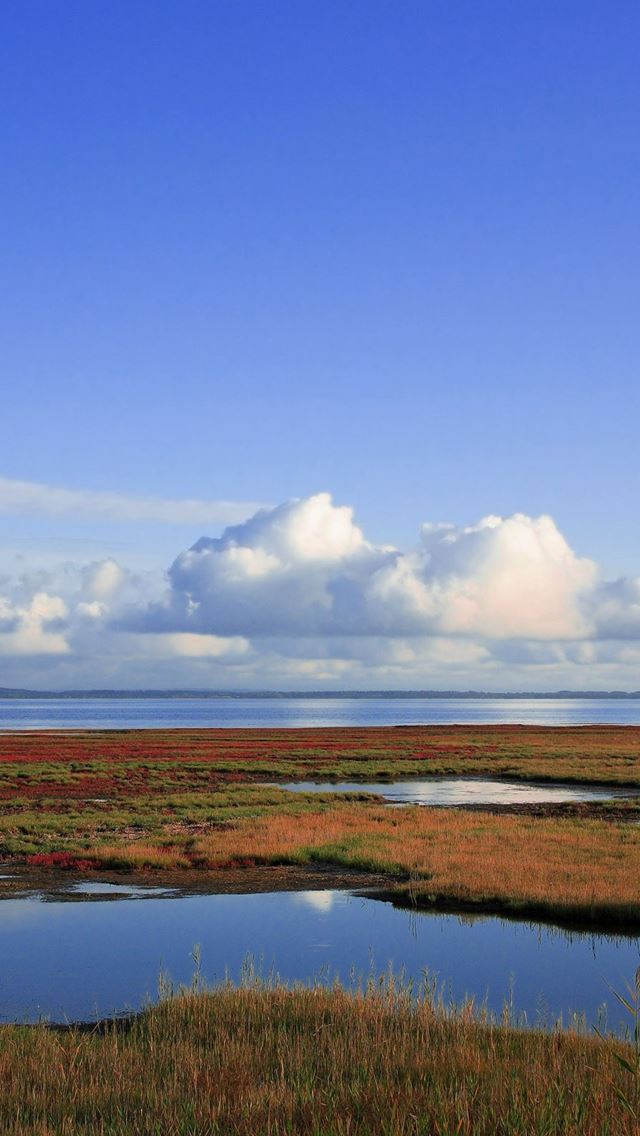 640x1136 Clouds landscapes - pink iPhone Wallpaper