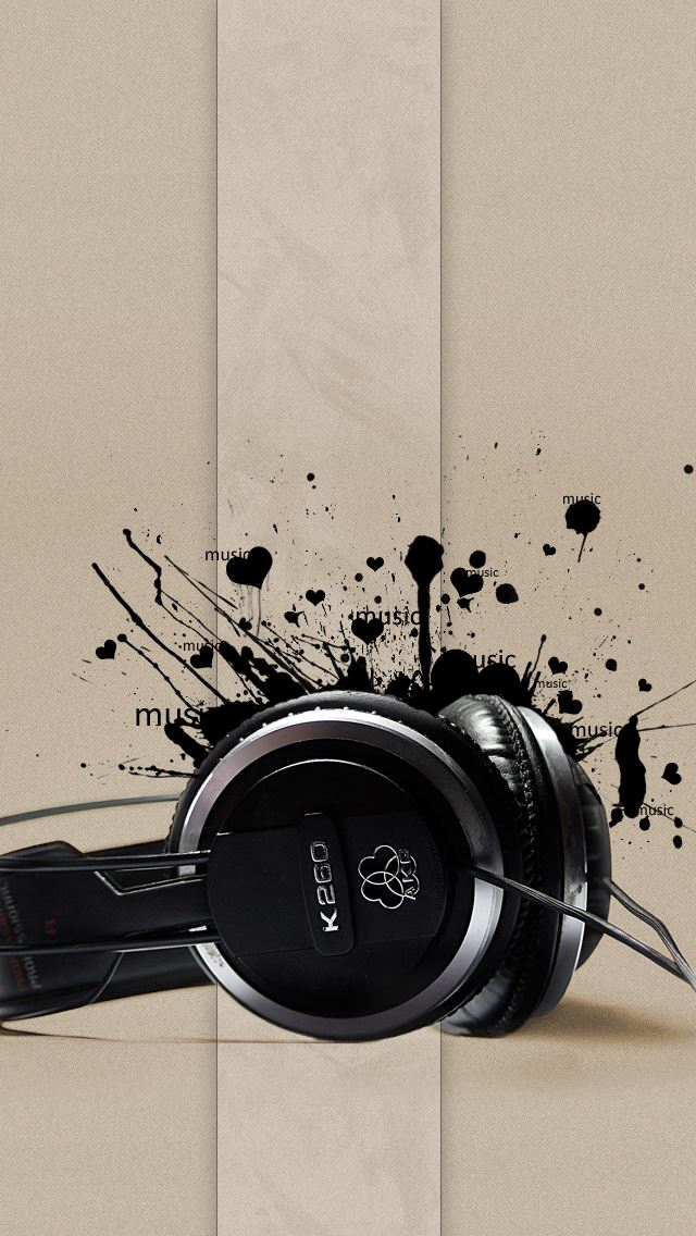640x1136 Headphones music - music iPhone Wallpaper