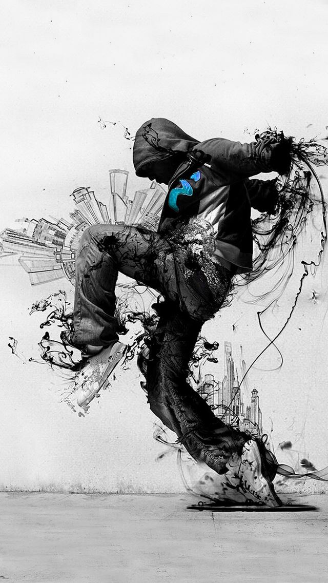 640x1136 Ink dancers -  iPhone Wallpaper