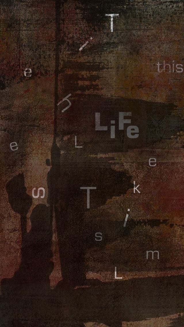 640x1136 Feels grunge typography - letter iPhone Wallpaper