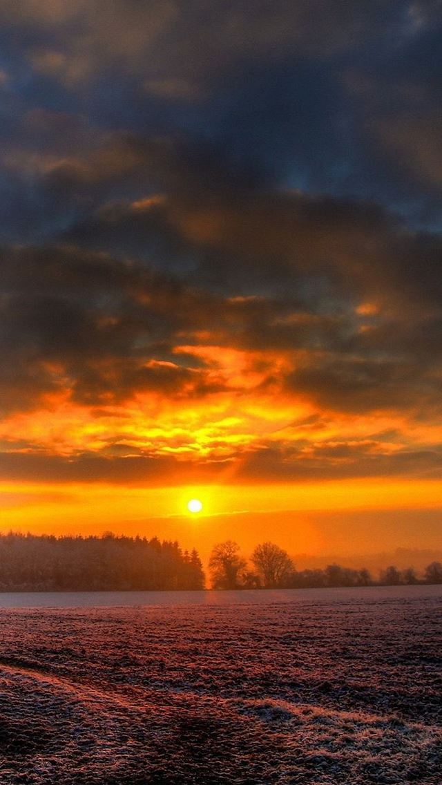 640x1136 Frosty Sunset - frosty iPhone Wallpaper