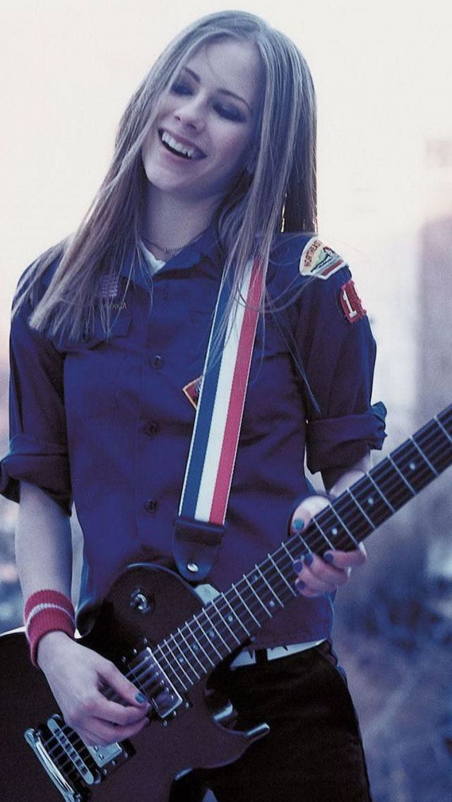 640x1136 Avril Lavigne Guitar -  iPhone Wallpaper