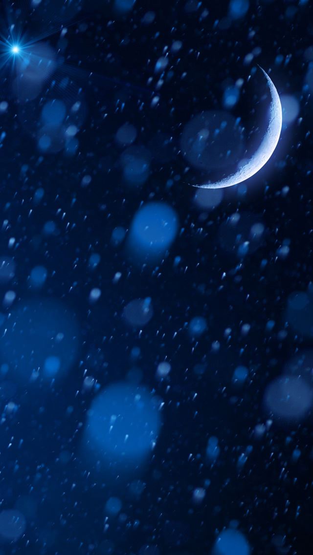 640x1136 Snowy night - snowy iPhone Wallpaper