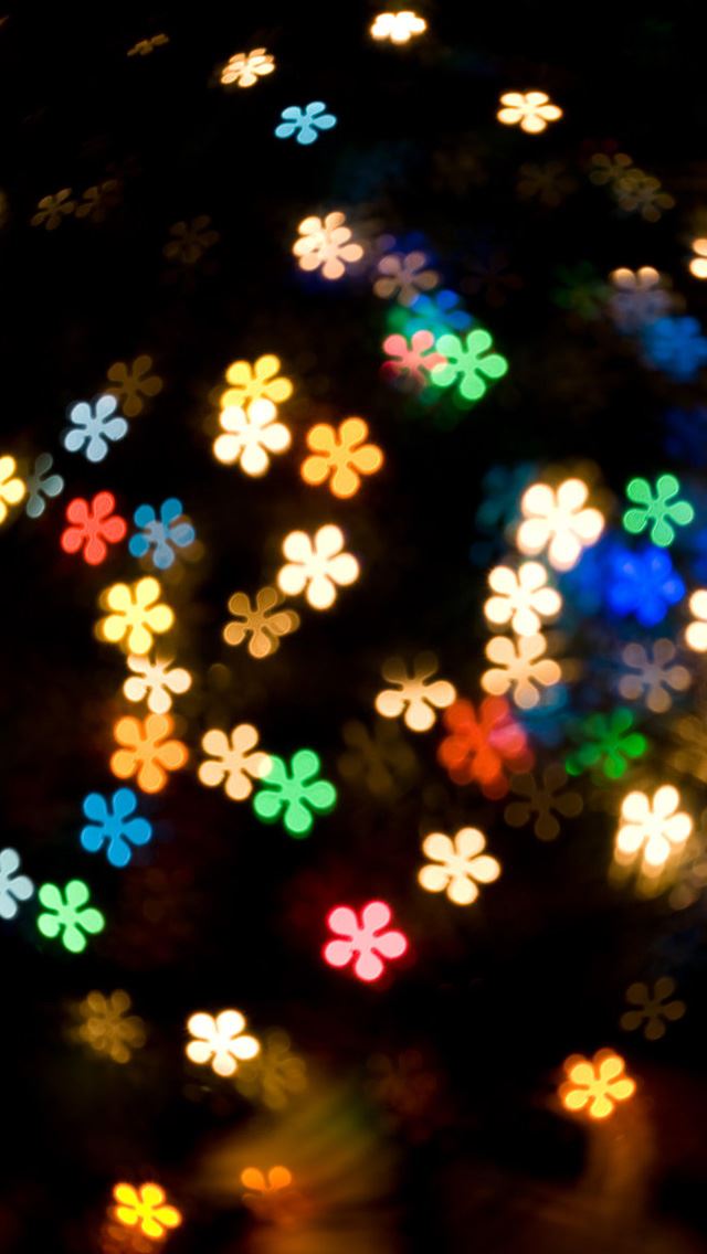 640x1136 Colored lights - bokeh iPhone Wallpaper