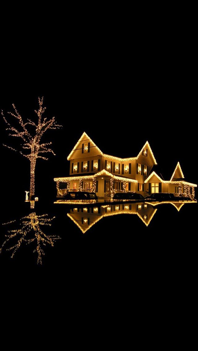 640x1136 New year lights - inverted image iPhone Wallpaper