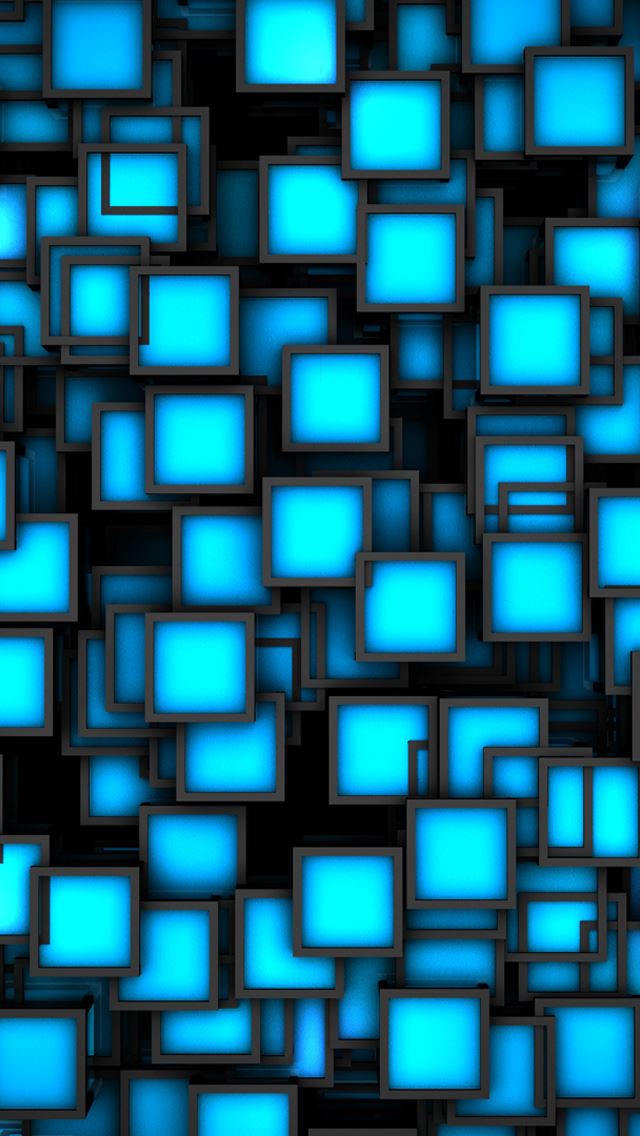 640x1136 Neon Cubes - lights iPhone Wallpaper