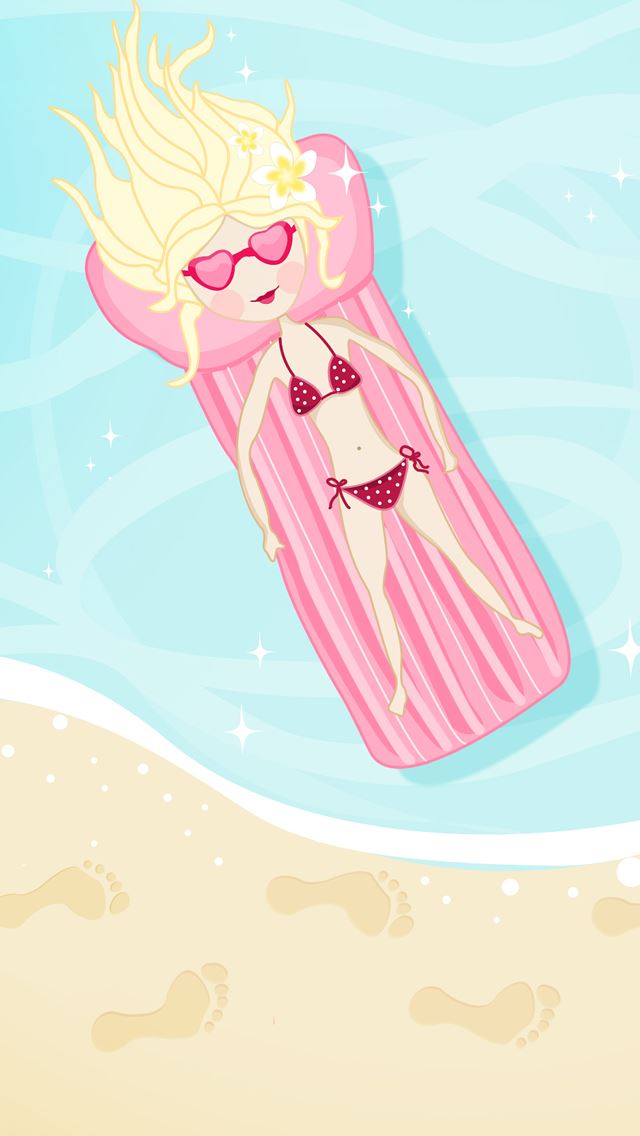 640x1136 Summer Vacation - fun iPhone Wallpaper