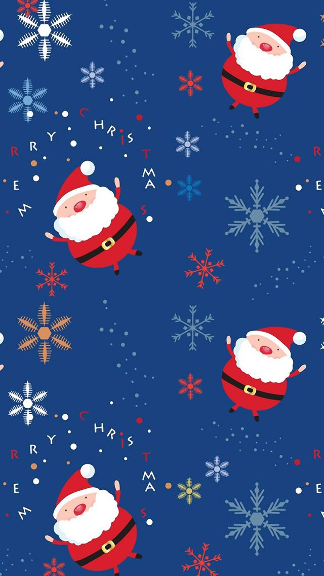 640x1136 Santa claus pattern -  iPhone Wallpaper