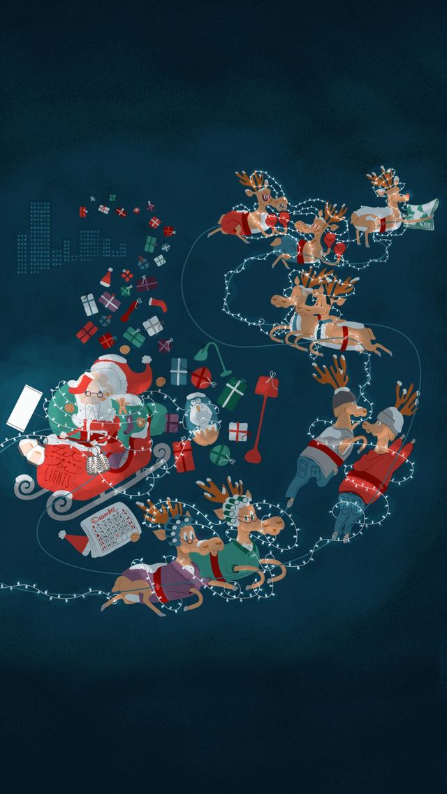 640x1136 Xmas roller coaster - xmas iPhone Wallpaper