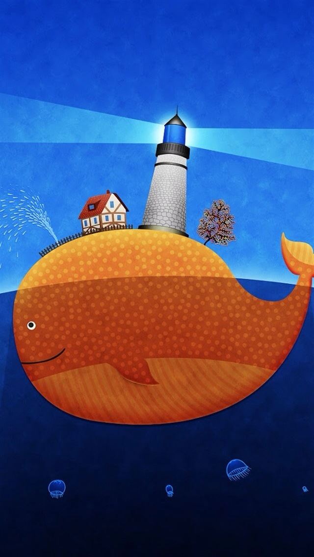 640x1136 Lighthouse at the whale back - back iPhone Wallpaper