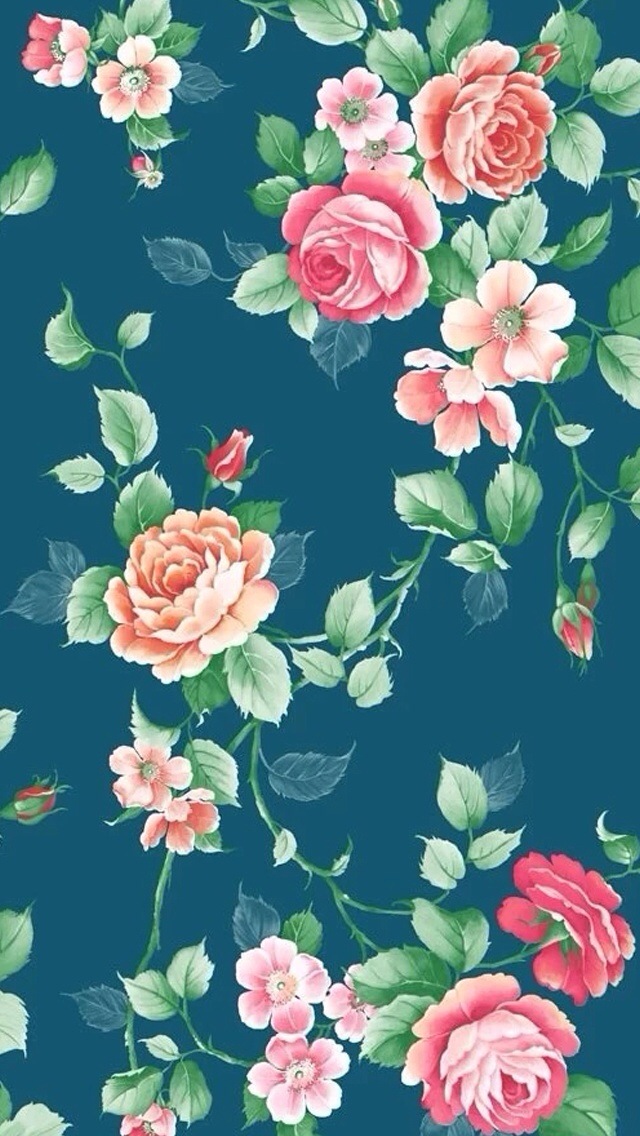 Floral background iPhone wallpaper 
