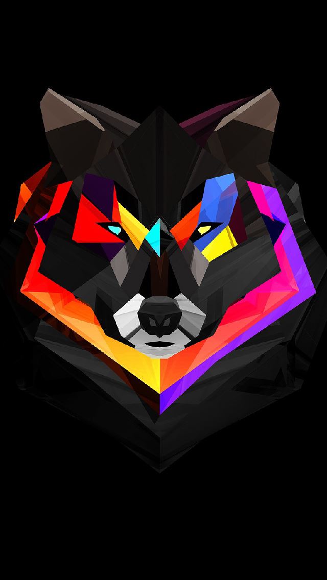 640x1136 wolf polygon art - artwork iPhone Wallpaper