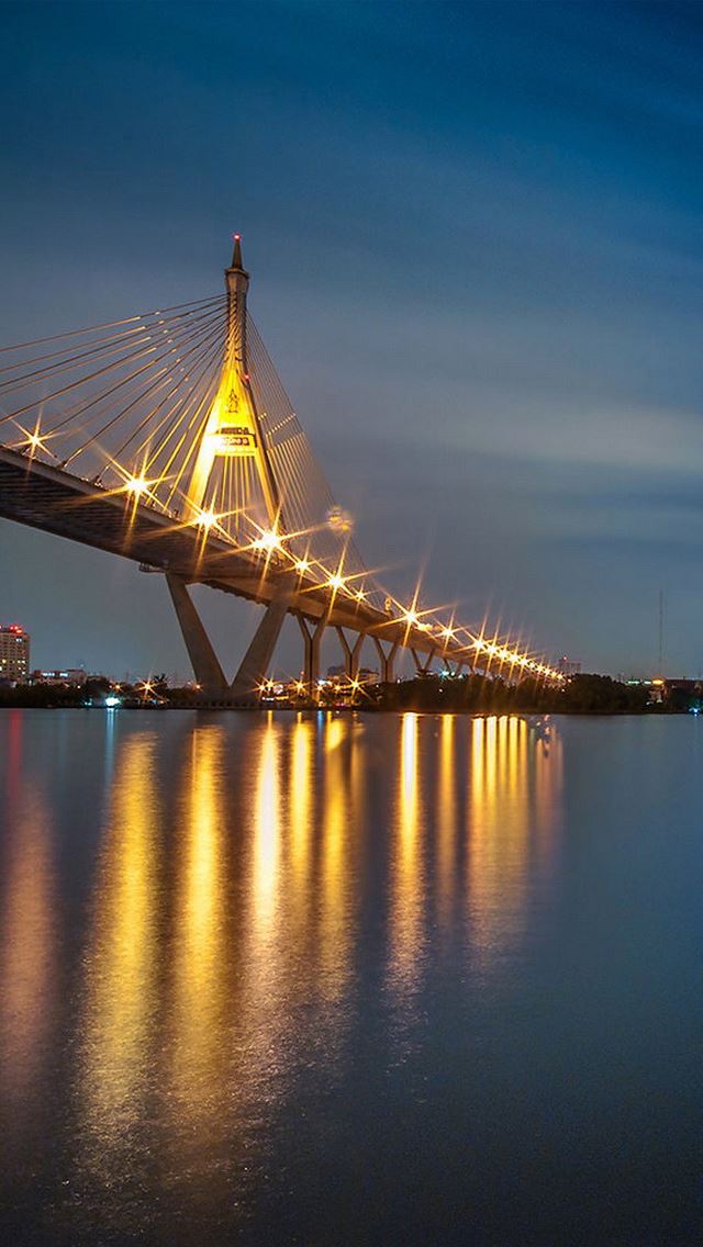 640x1136 Bridge night -  iPhone Wallpaper