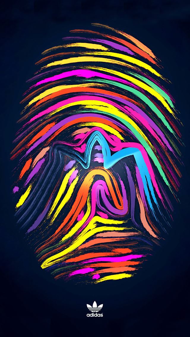 640x1136 Fingerprint multicolor adidas - adidas iPhone Wallpaper