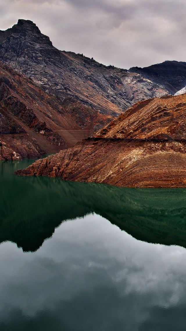 640x1136 Green Lake - stone iPhone Wallpaper