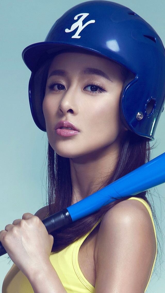 640x1136 Baseball girl - sport iPhone Wallpaper