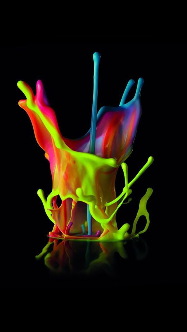 640x1136 Bright Paint Splash - bubble iPhone Wallpaper