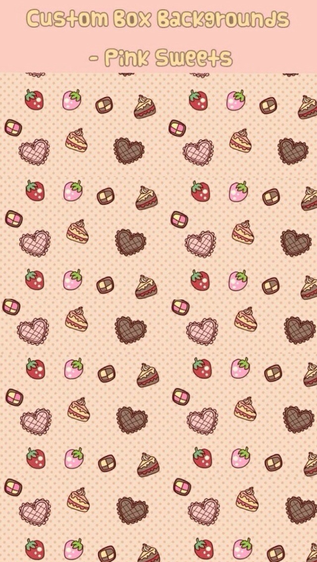Dessert patterned background iPhone wallpaper 