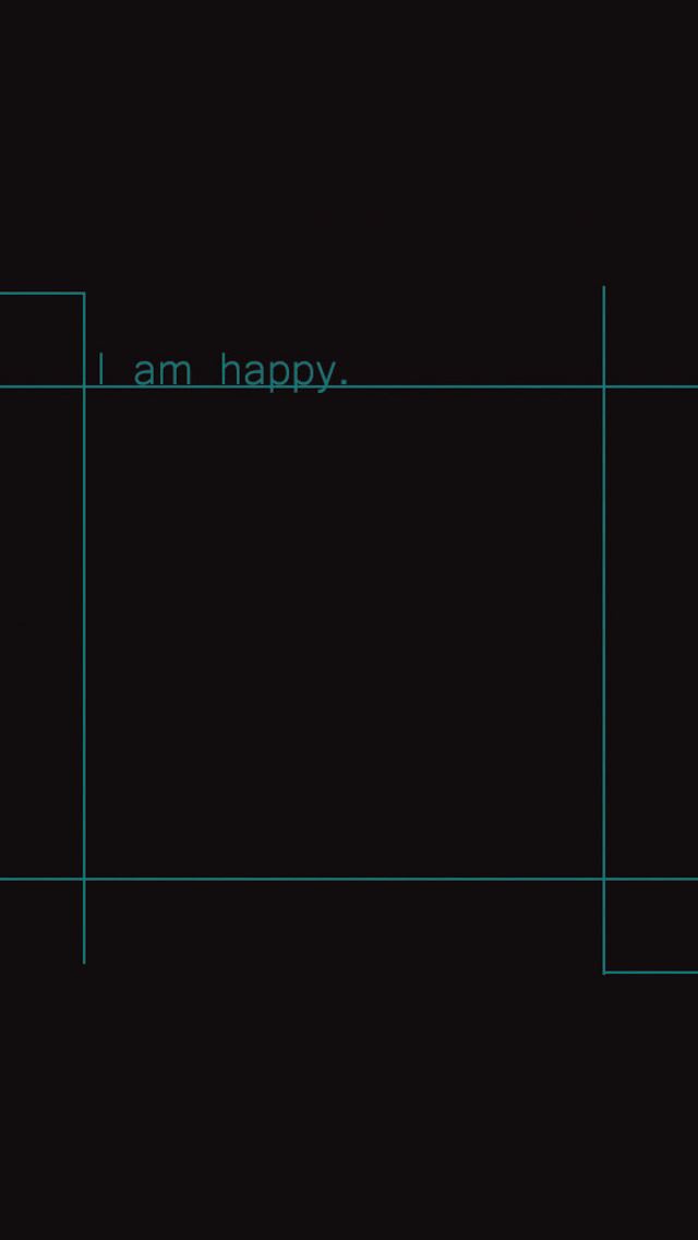 640x1136 I Am Happy - i iPhone Wallpaper