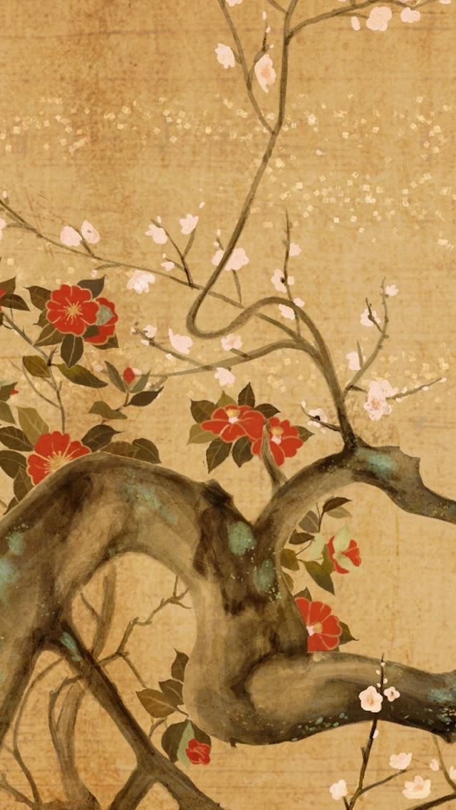 640x1136 Cherry Tree Artistic - branch iPhone Wallpaper