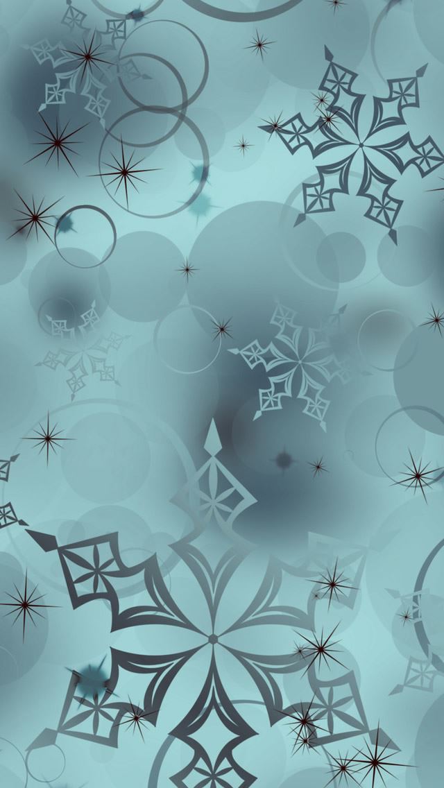640x1136 Snowflakes Digital Art - circle iPhone Wallpaper