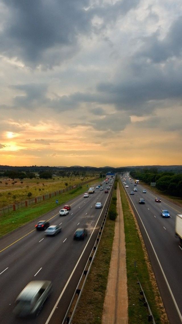 640x1136 Highway Machines Clouds - highway iPhone Wallpaper