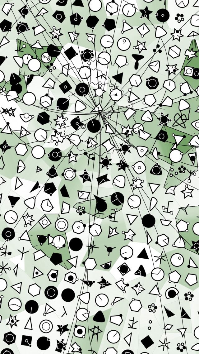 640x1136 Symbolic Green Crystallization - circle iPhone Wallpaper