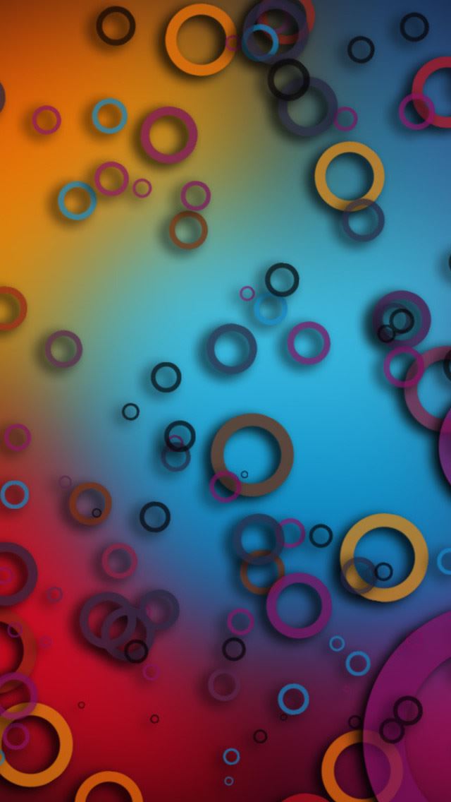 640x1136 Colorful Rings - circle iPhone Wallpaper