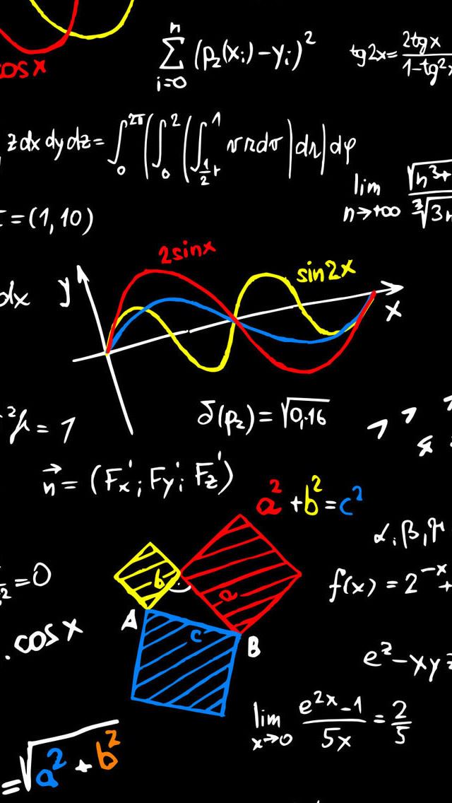 640x1136 Equations Typography  -  iPhone Wallpaper