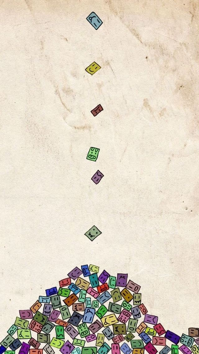 640x1136 Smile Simple Dark - square iPhone Wallpaper