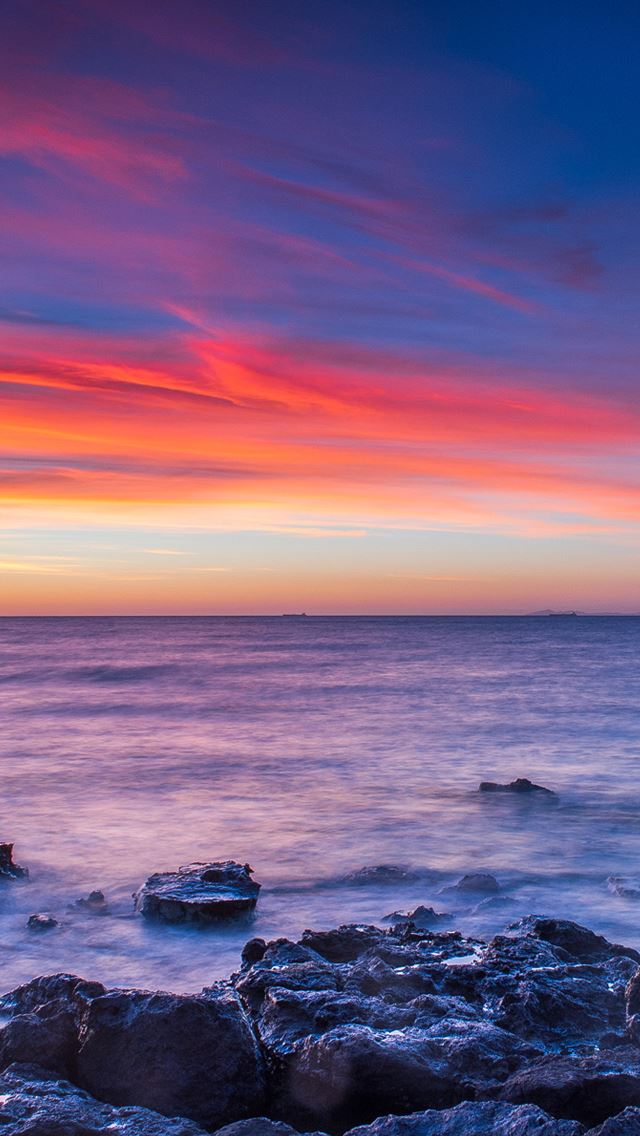 640x1136 Lovely ocean - sunrise iPhone Wallpaper
