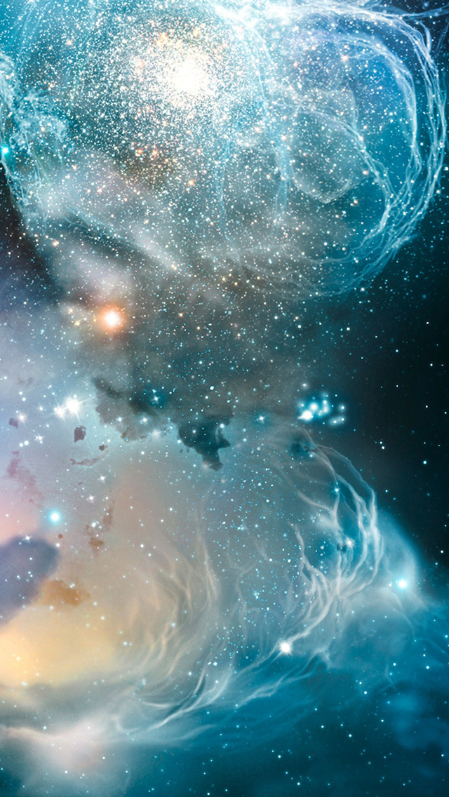 Nebula clouds iPhone wallpaper 