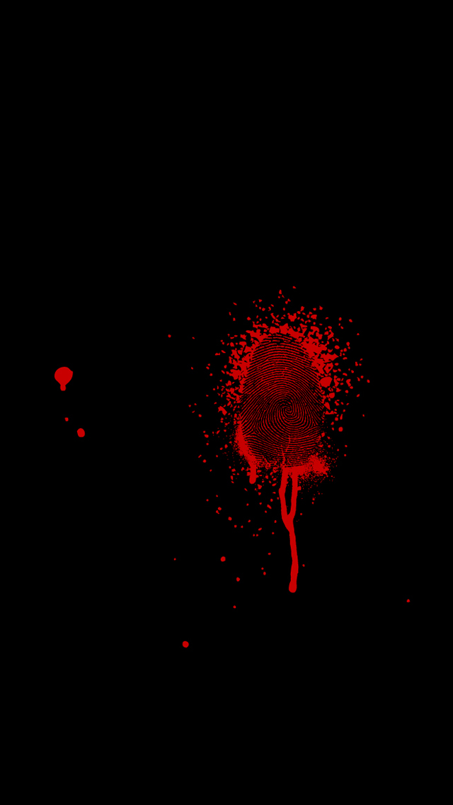 Fingerprint blood minimalistic iPhone wallpaper 