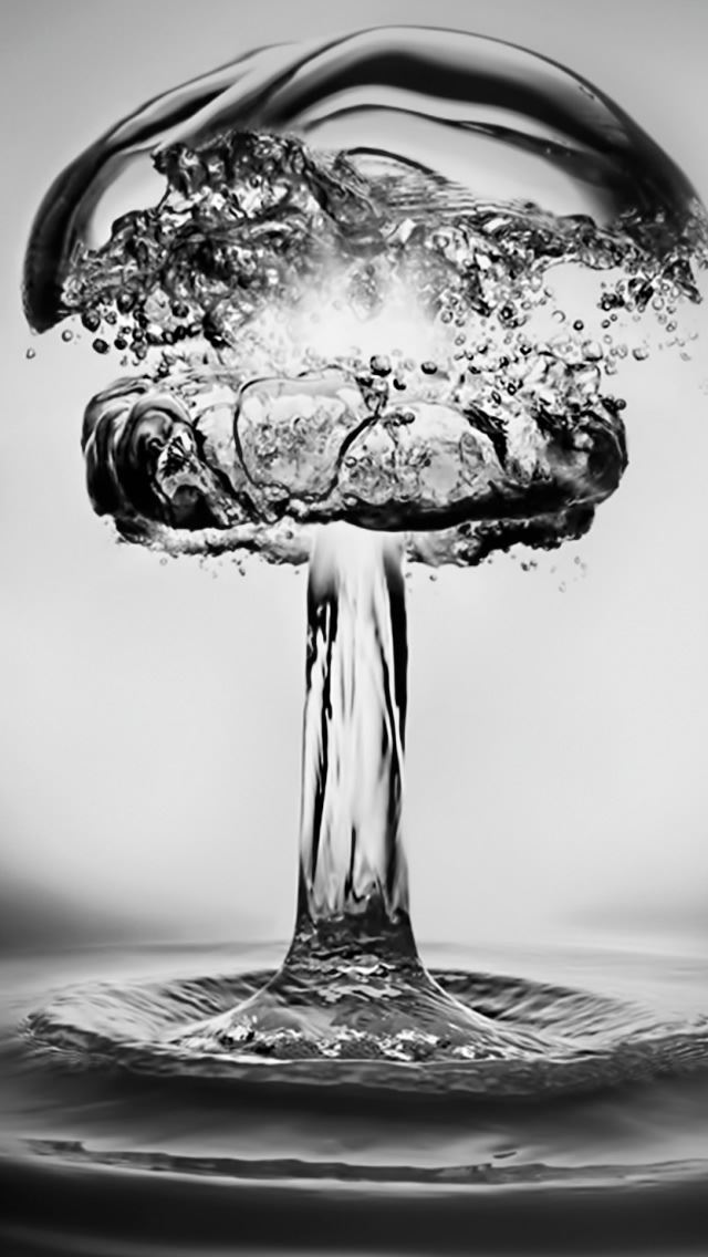 640x1136 Explosion - droplet iPhone Wallpaper